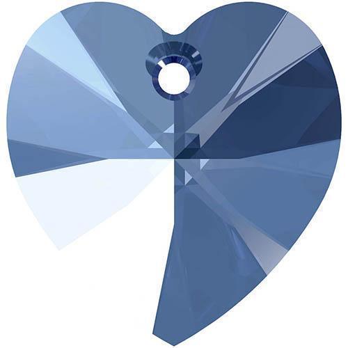 6228 Swarovski XILION Heart Pendants, Light Sapphire Shimmer (211 SHIM)
