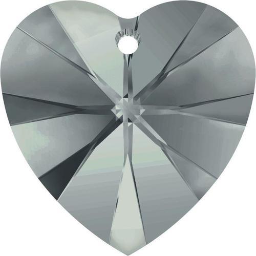 6228 Swarovski XILION Heart Pendants, Black Diamond (215)