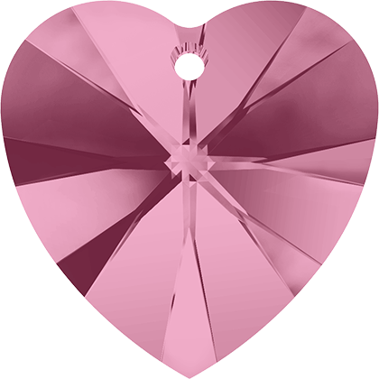 6228 Swarovski XILION Heart Pendants, Light Rose (223)