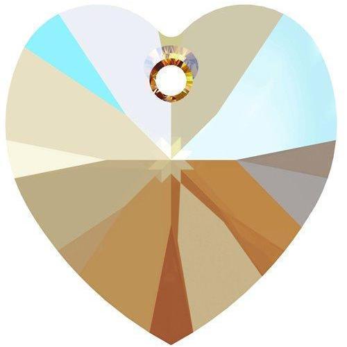 6228 Swarovski XILION Heart Pendants, Light Colorado Topaz Shimmer (246 SHIM)