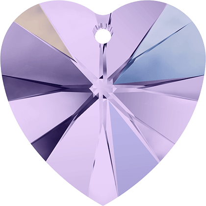 6228 Swarovski XILION Heart Pendants, Violet AB (371 AB)