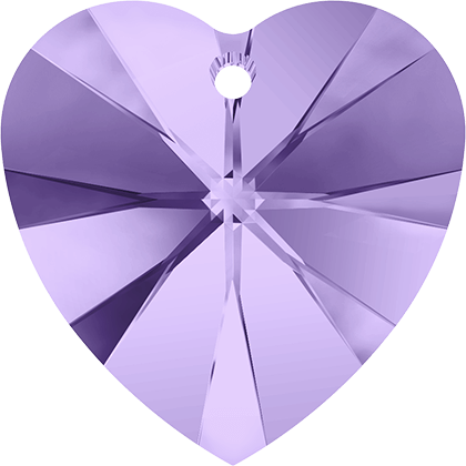 6228 Swarovski XILION Heart Pendants, Tanzanite (539)