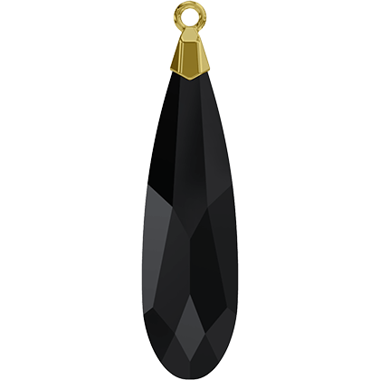 6533 Swarovski Raindrop Pendants with Gold Plating Brass Trumpet Cap