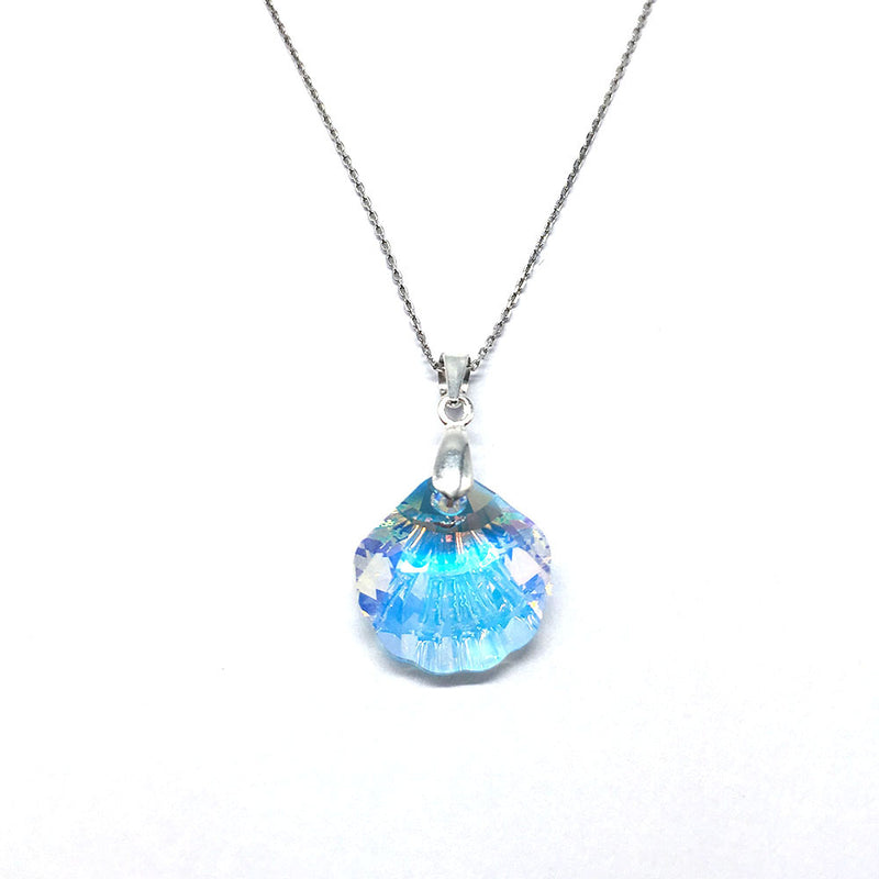 DIY Necklace with Swarovski Crystal Pendants, Shell