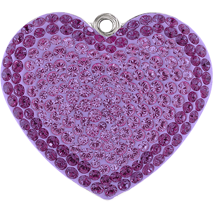 67412 Swarovski BeCharmed Pave Pendants, Heart