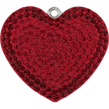 67412 Swarovski BeCharmed Pave Pendants, Heart