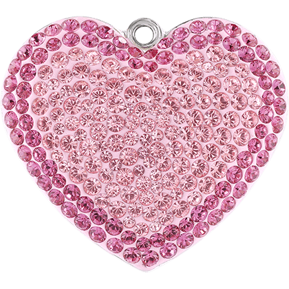 67412 Swarovski BeCharmed Pave Pendants, Heart