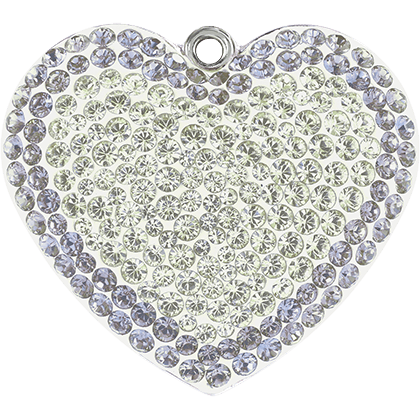 67412 Swarovski BeCharmed Pave Pendants, Heart
