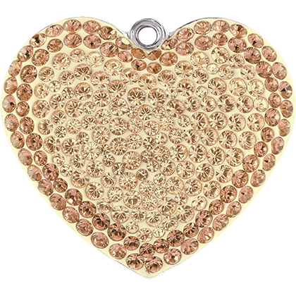 67412 Swarovski BeCharmed Pave Pendants, Heart