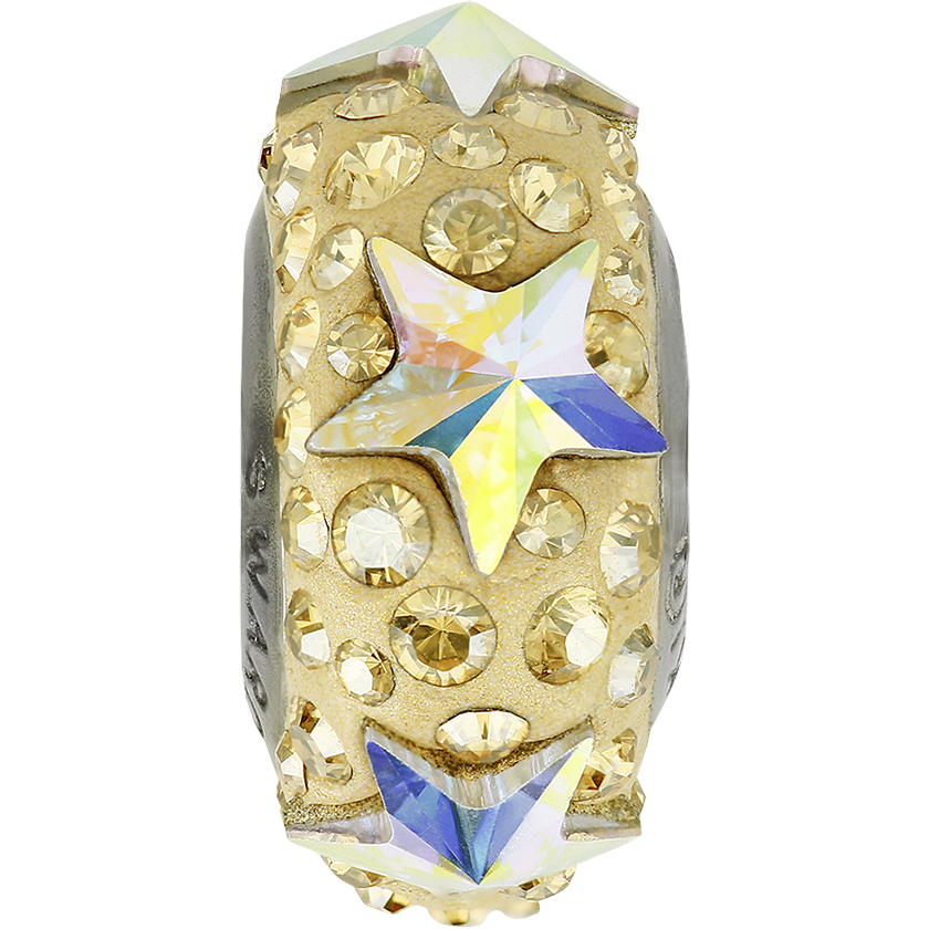 81702 Swarovski BeCharmed Pave Star Bead Slim