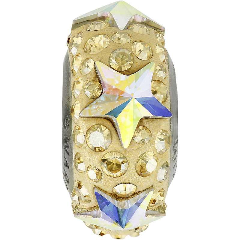 81702 Swarovski BeCharmed Pave Star Bead Slim