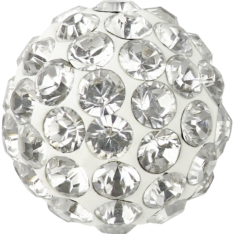 86001 Swarovski BeCharmed Pave Ball, Crystal (001) / White (01)