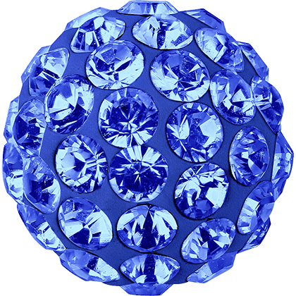 86001 Swarovski BeCharmed Pave Ball, Sapphire (206) / Dark Blue (15)