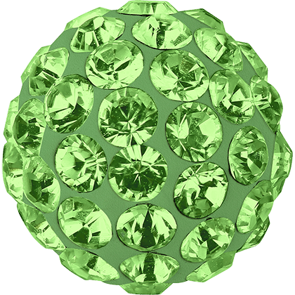 86001 Swarovski BeCharmed Pave Ball, Peridot (214) / Light Green (10)