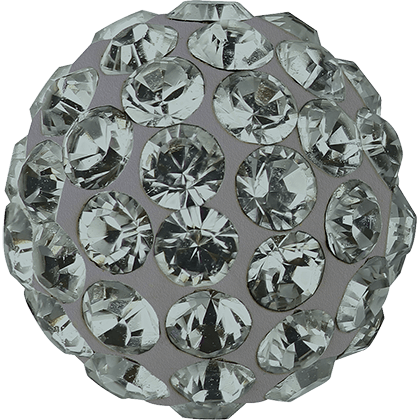 86001 Swarovski BeCharmed Pave Ball, Black Diamond (215) / Silver (03)