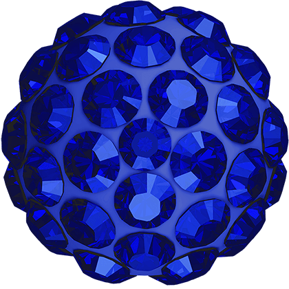 86001 Swarovski BeCharmed Pave Ball, Majestic Blue (296) / Dark Blue (15)