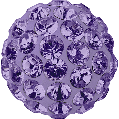 86001 Swarovski BeCharmed Pave Ball, Tanzanite (539) / Purple (08)