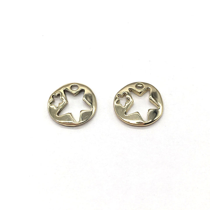 Gold Round Hollow Star