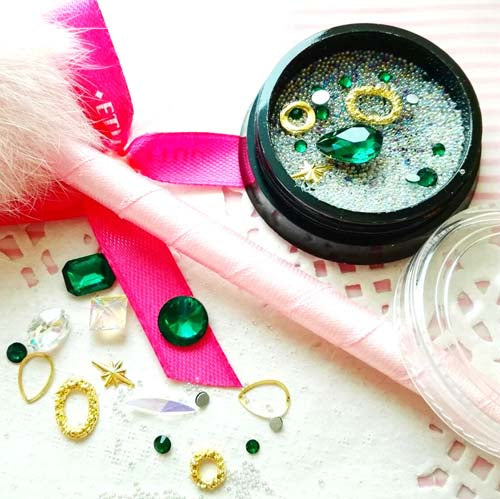 Assorted Nail Art Decor (Flatbacks, Beads & Rivets)
