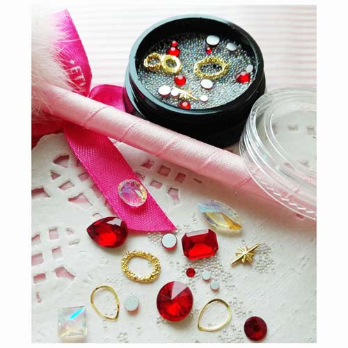 Assorted Nail Art Decor (Flatbacks, Beads & Rivets)