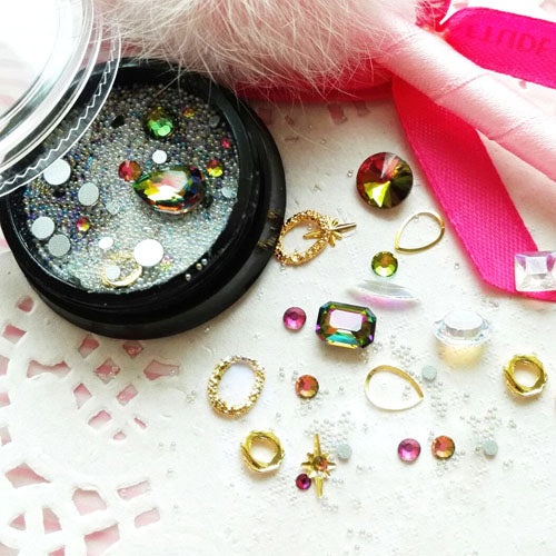 Assorted Nail Art Decor (Flatbacks, Beads & Rivets)
