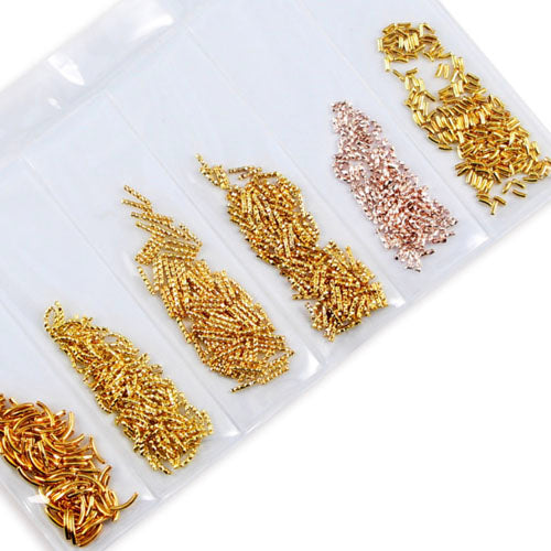 Straight &amp; Curve Rods Metal Nail Art Decor