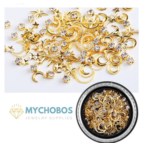 Assorted Crystal Rivet Nail Ornament