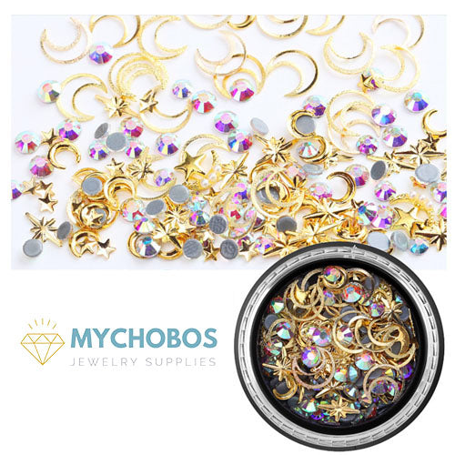 Assorted Crystal Rivet Nail Ornament