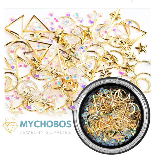 Assorted Crystal Rivet Nail Ornament