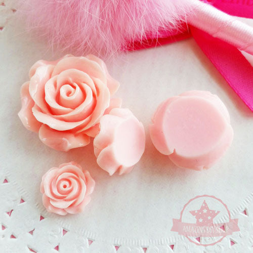 Assorted Sizes Flower Set Resin Flatbacks
