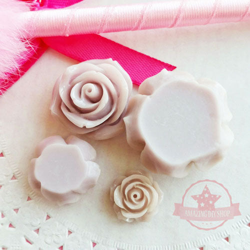 Assorted Sizes Flower Set Resin Flatbacks