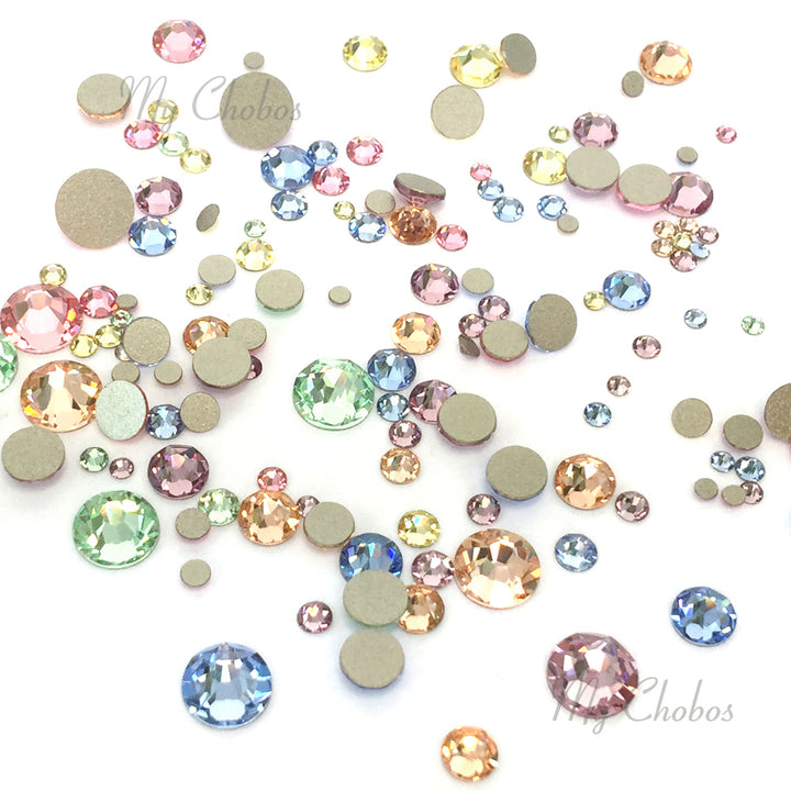 2058 &amp; 2088 Swarovski Flatback No Hotfix Mix Sizes, Baby Pastel Mix
