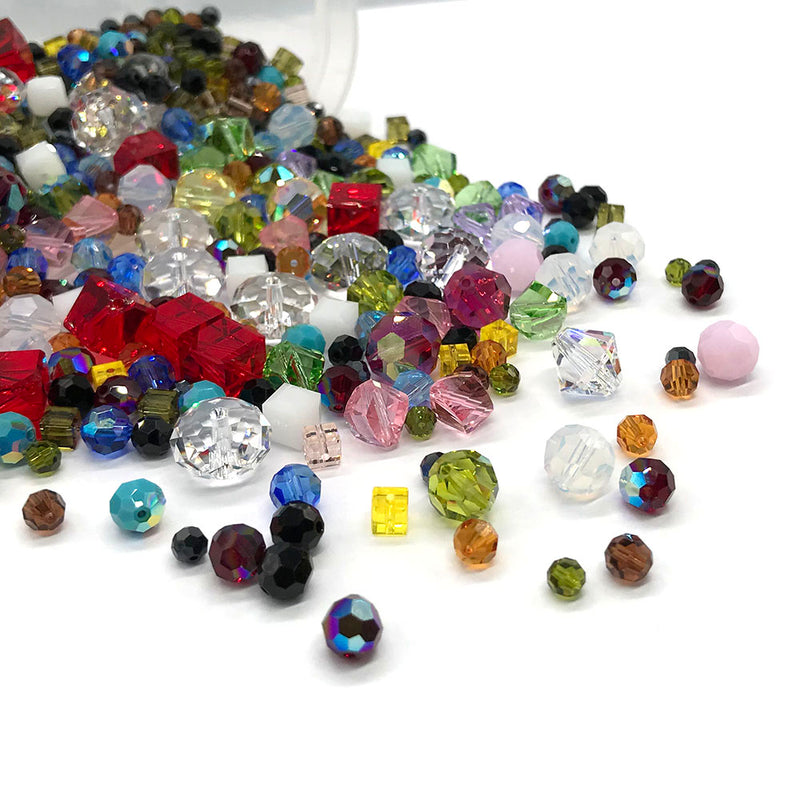 Swarovski Assorted Mixed Shapes and Sizes Beads, Assorted Mix Colors