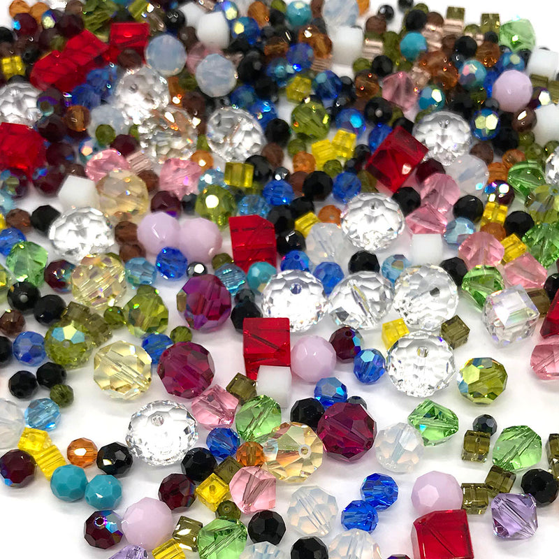 Swarovski Assorted Mixed Shapes and Sizes Beads, Assorted Mix Colors