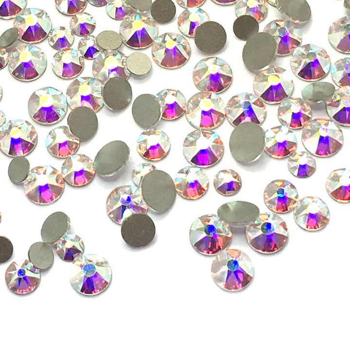 2058 &amp; 2088 Swarovski Flatback No Hotfix Mix Sizes, Crystal AB (001 AB)