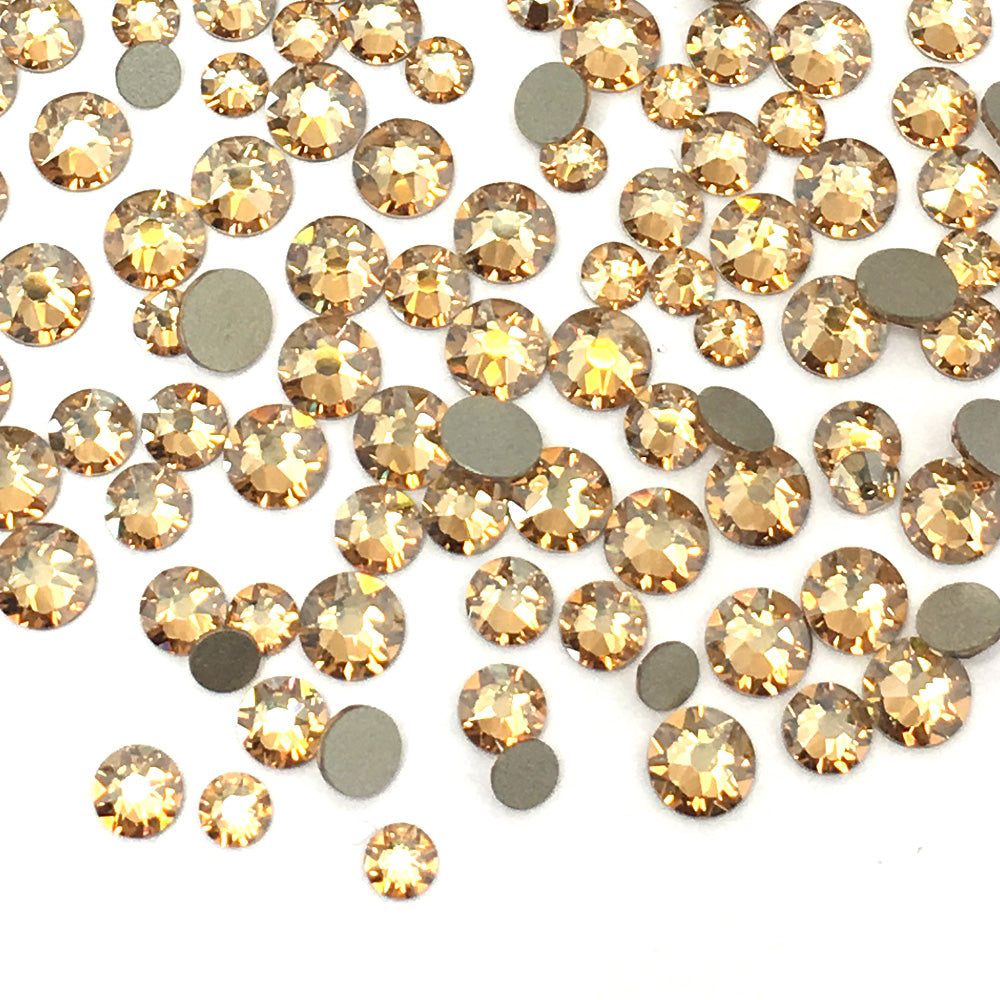 2058 &amp; 2088 Swarovski Flatback No Hotfix Mix Sizes, Crystal Golden Shadow (001 GSHA)