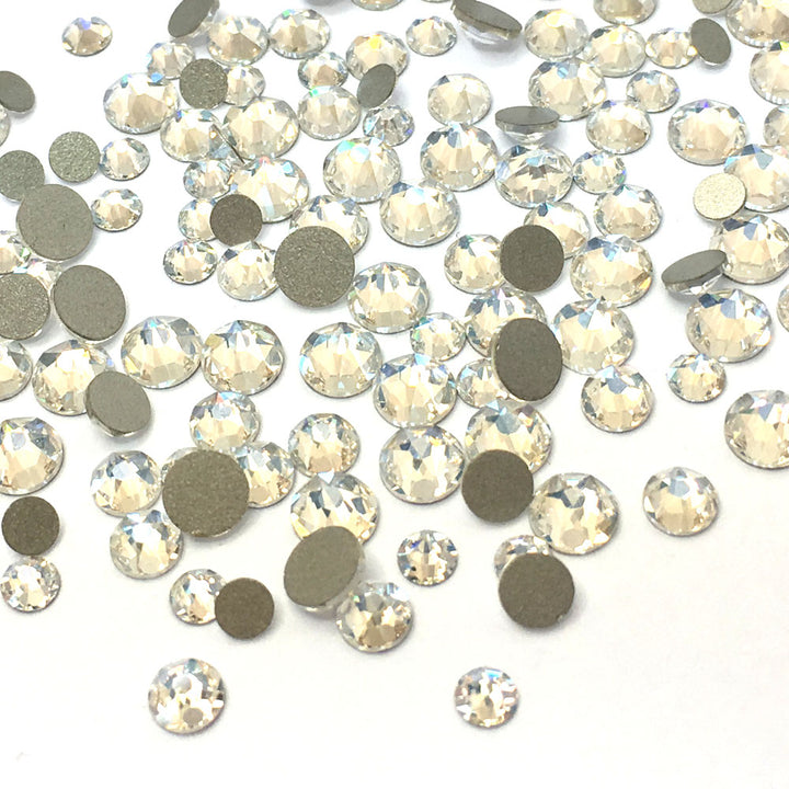 2058 &amp; 2088 Swarovski Flatback No Hotfix Mix Sizes, Crystal Moonlight (001 MOL)