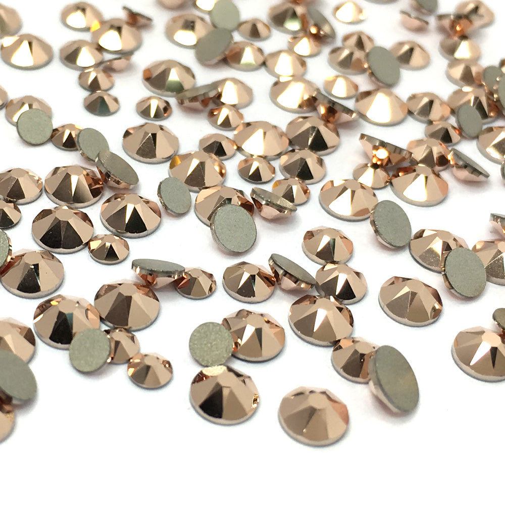 2058 &amp; 2088 Swarovski Flatback No Hotfix Mix Sizes, Crystal Rose Gold (001 ROGL)