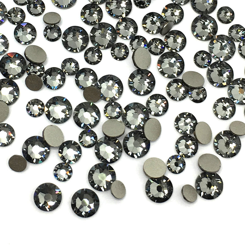 2058 & 2088 Swarovski Flatback No Hotfix Mix Sizes, Crystal Silver Night (001 SINI)