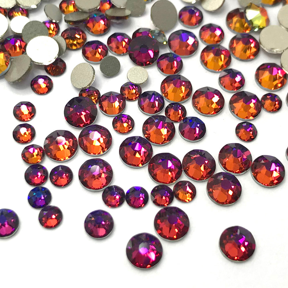 2058 &amp; 2088 Swarovski Flatback No Hotfix Mix Sizes, Crystal Volcano (001 VOL)