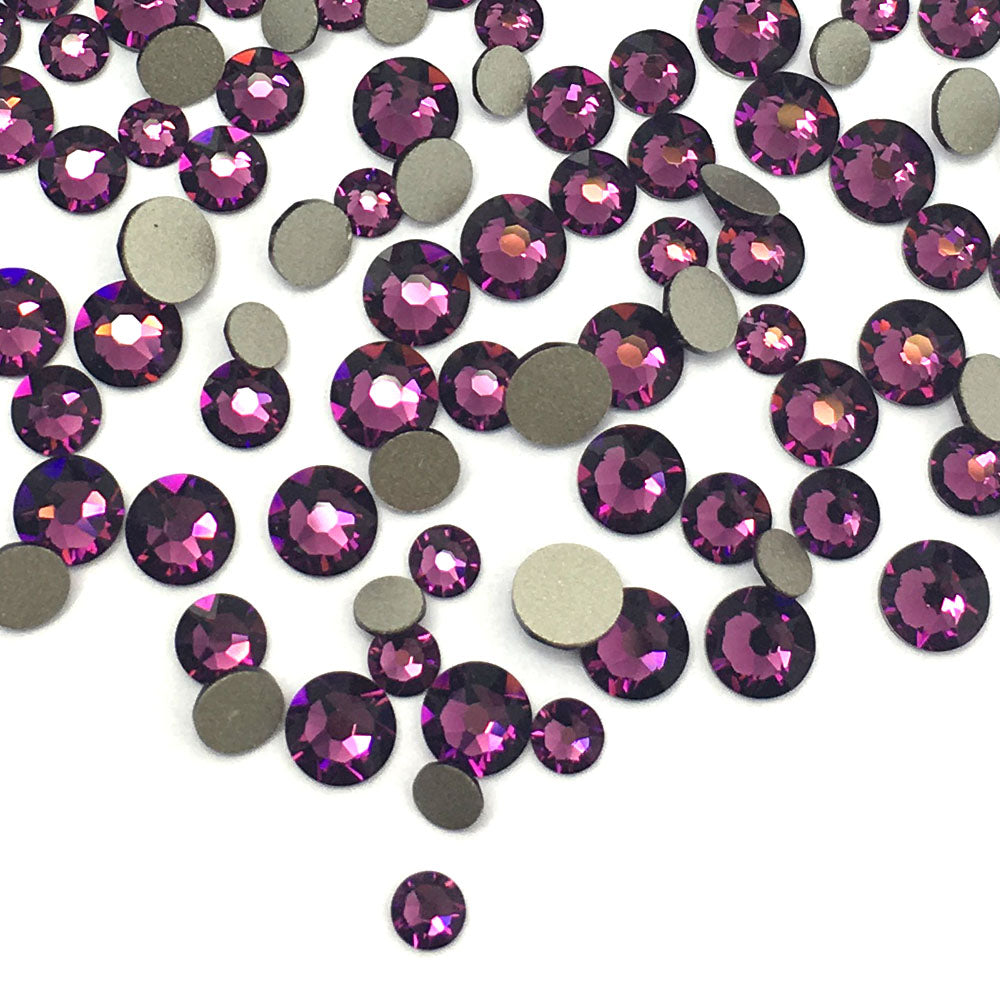 2058 &amp; 2088 Swarovski Flatback No Hotfix Mix Sizes, Amethyst (204)