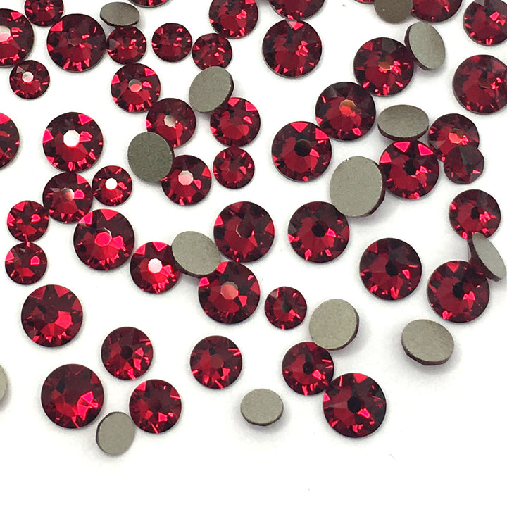 2058 &amp; 2088 Swarovski Flatback No Hotfix Mix Sizes, Siam (208)