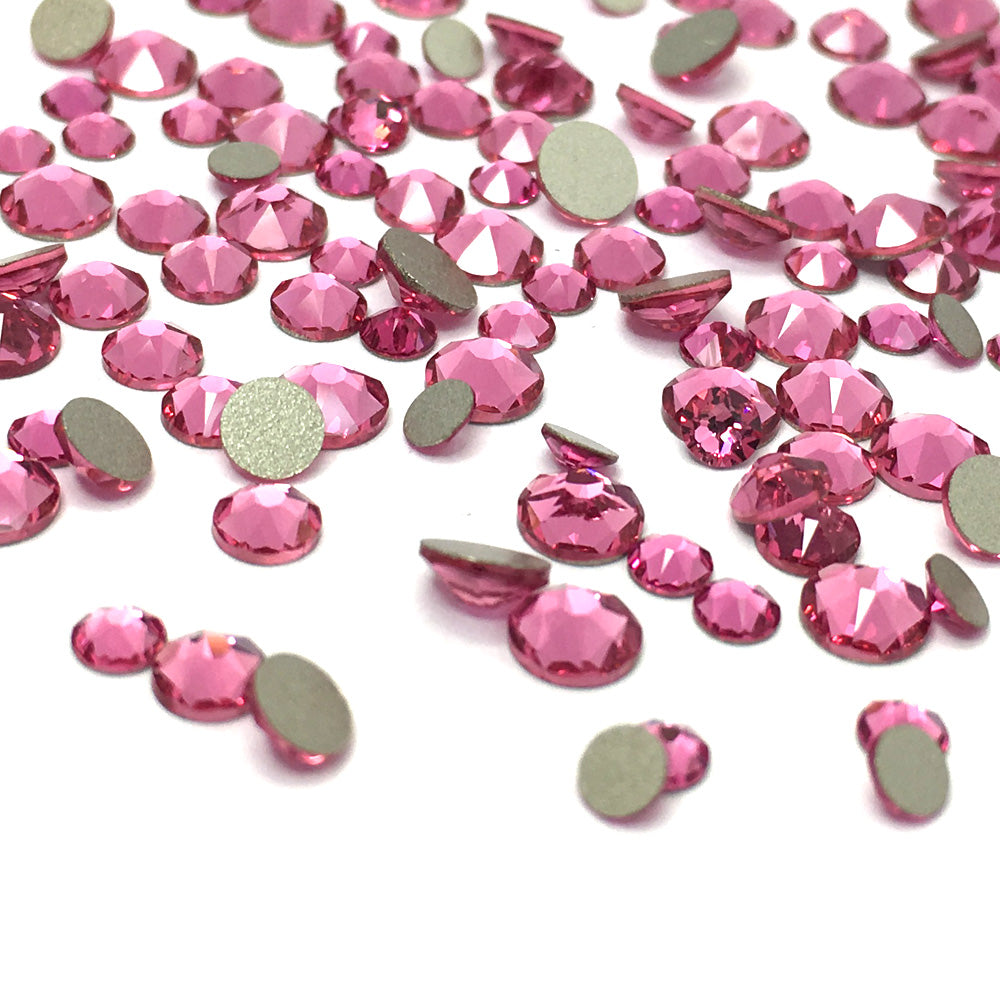 2058 &amp; 2088 Swarovski Flatback No Hotfix Mix Sizes, Rose (209)