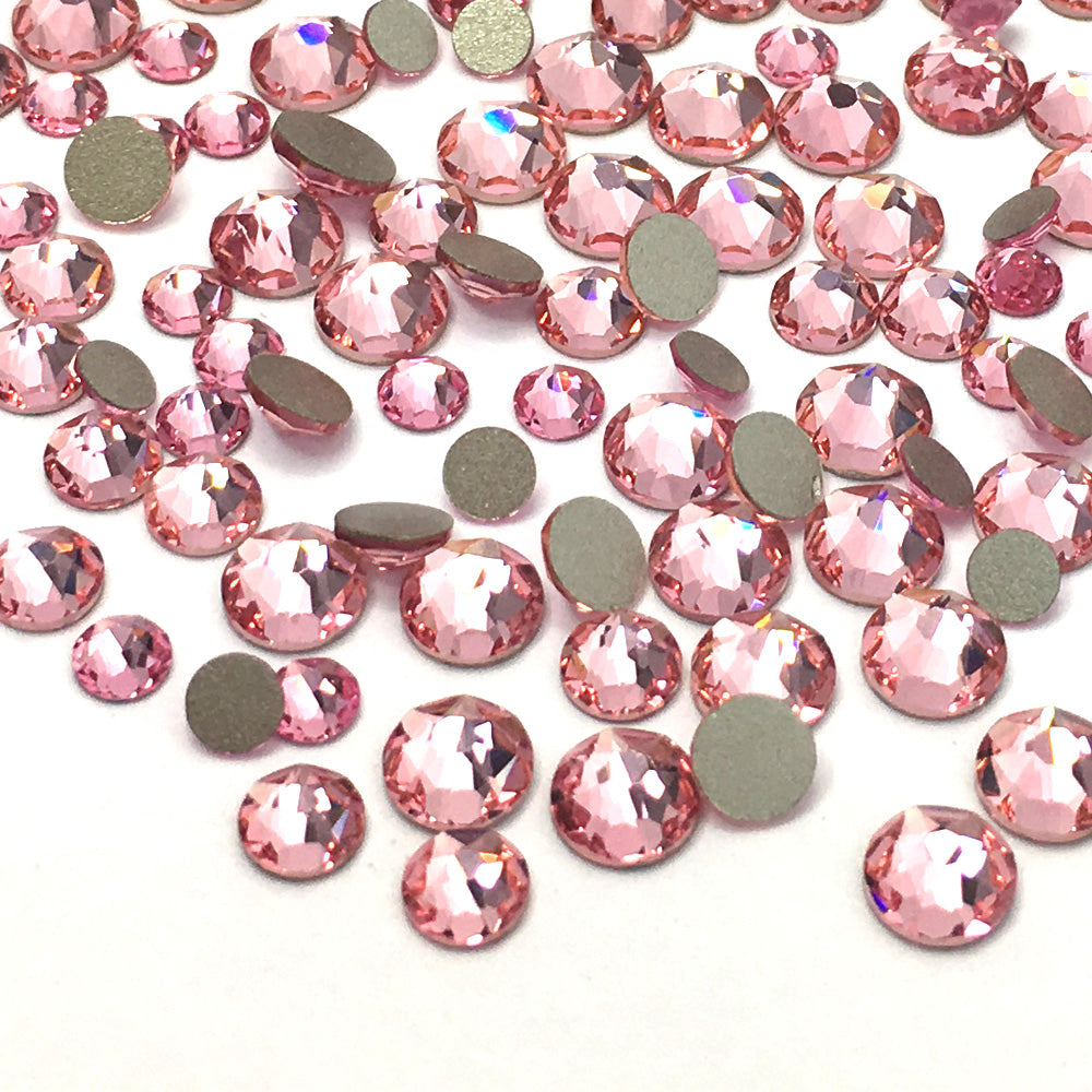 2058 &amp; 2088 Swarovski Flatback No Hotfix Mix Sizes, Light Rose (223)