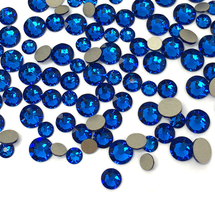 2058 &amp; 2088 Swarovski Flatback No Hotfix Mix Sizes, Capri Blue (243)