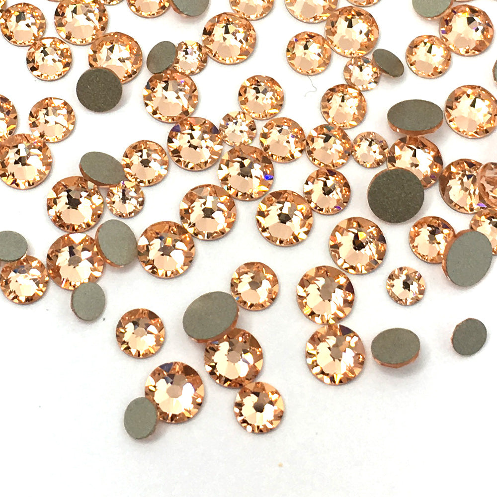 2058 &amp; 2088 Swarovski Flatback No Hotfix Mix Sizes, Light Peach (362)