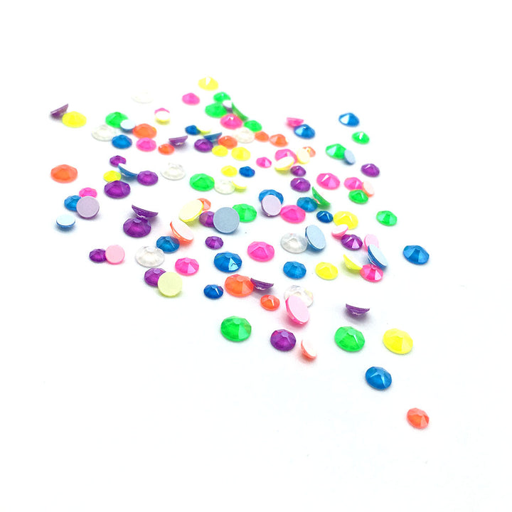 2088 Swarovski Flatback No Hotfix Mix Sizes, Electric Neon Mix {Lacquer Pro Shiny Effects}