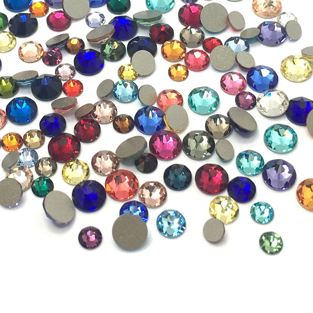 2058 &amp; 2088 Swarovski Flatback No Hotfix Mix Sizes, Mix Color