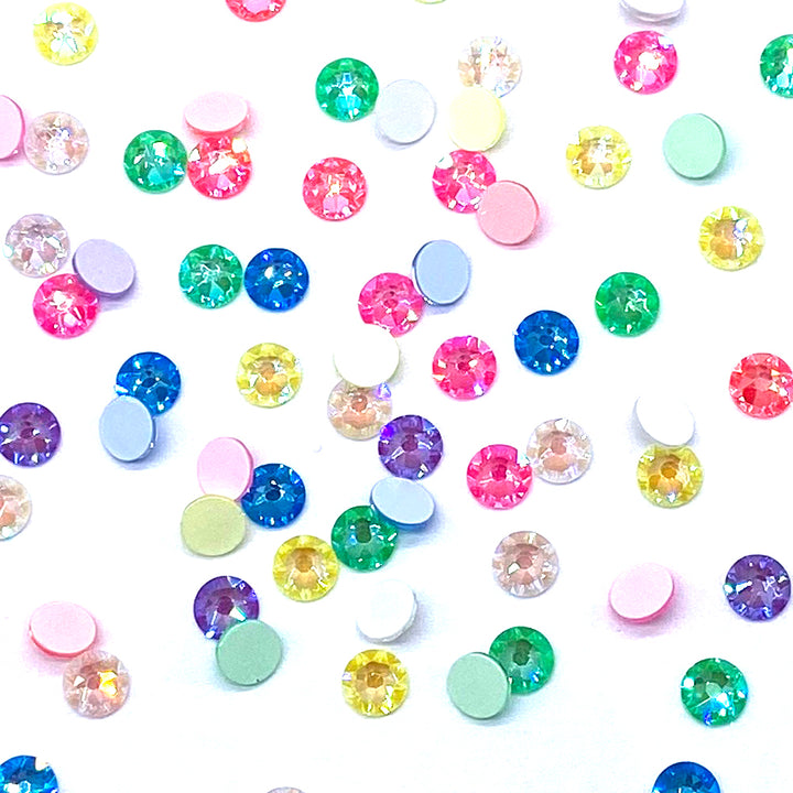 2088 Swarovski Flatback No Hotfix, Electric Neon DeLite Mix Colors