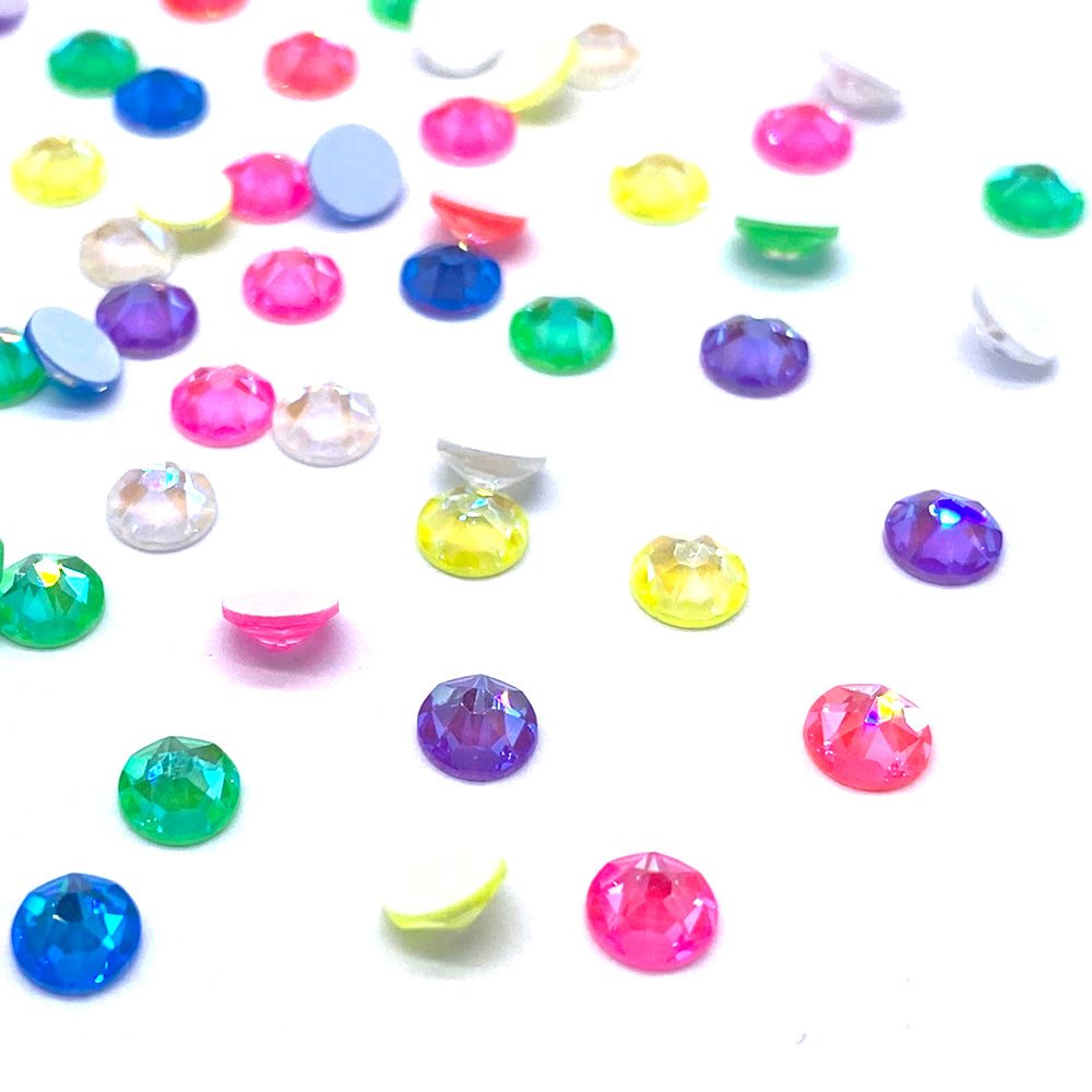 2088 Swarovski Flatback No Hotfix, Electric Neon DeLite Mix Colors